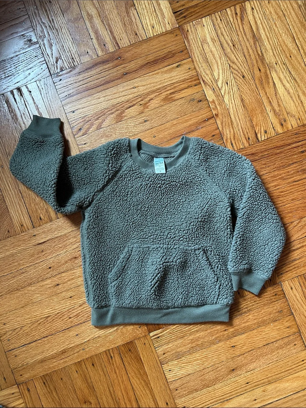 Carter's Olive Sherpa Pullover